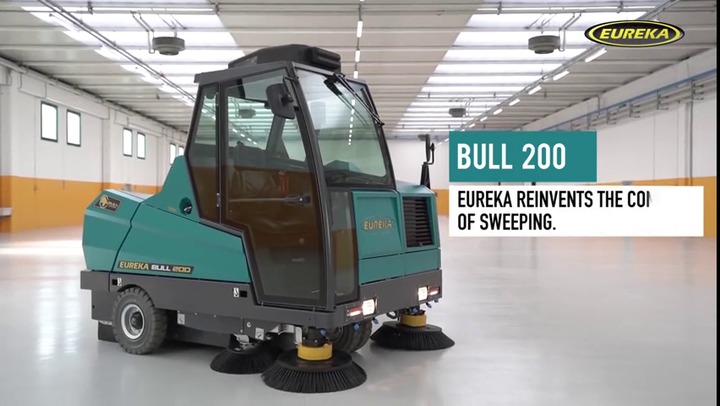 Barredora con operador a bordo - BULL 200 - Eureka | Floor Cleaning  Machines - diésel / de calle / de exterior